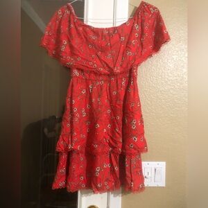 Alice and Olivia Red floral dress. Size 2